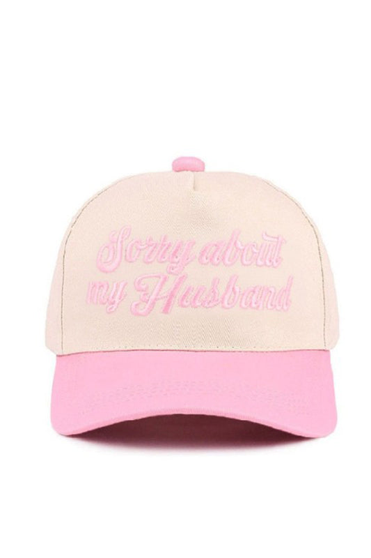 "Sorry About My Husband" Cap-Pink-[option4]-[option5]-Cute-Trendy-Shop-Womens-Boutique-Clothing-Store