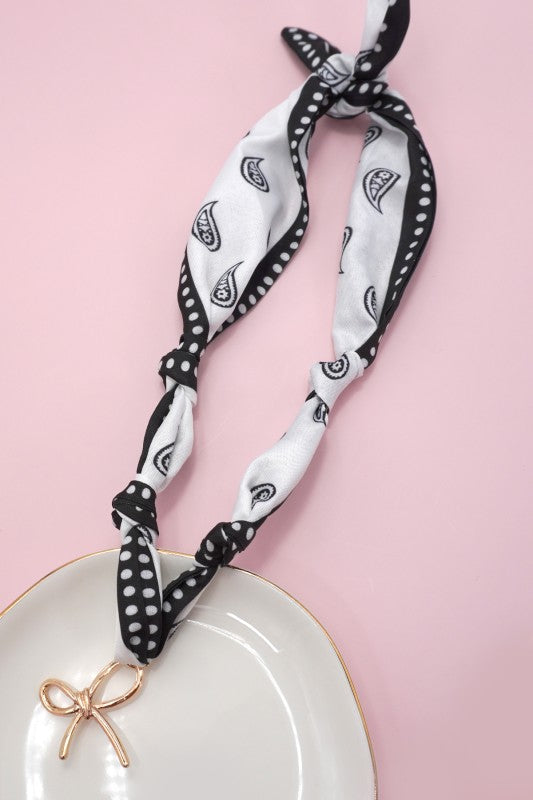 Ultimate Versatility Scarf with Charm Collection-Black Bow-[option4]-[option5]-Cute-Trendy-Shop-Womens-Boutique-Clothing-Store