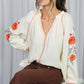 Ready For Work Cream Top With Embroidery-[option4]-[option5]-Cute-Trendy-Shop-Womens-Boutique-Clothing-Store