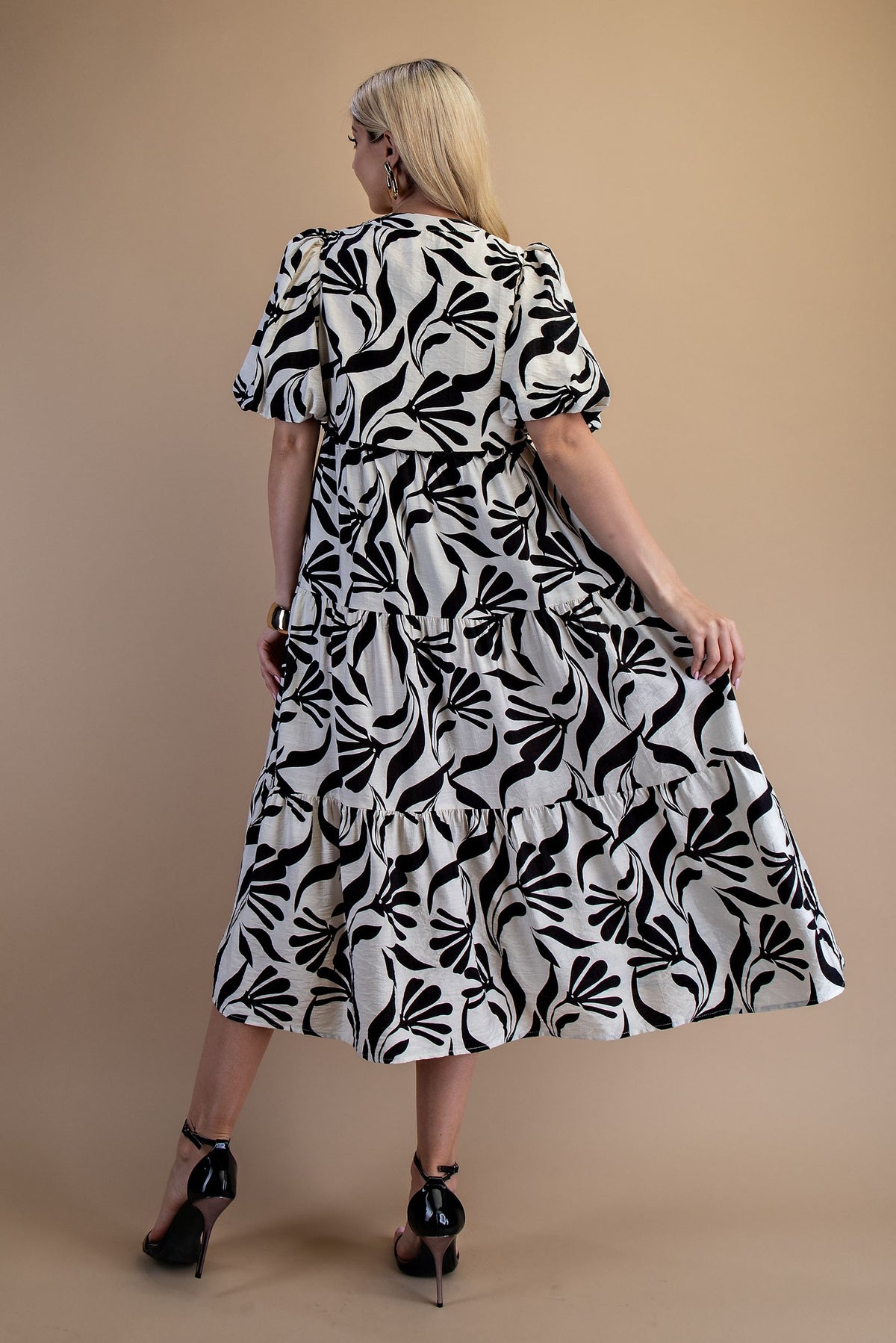 Motif & Movement Tiered Midi Dress-Cute-Trendy-Shop-Womens-Boutique-Clothing-Store