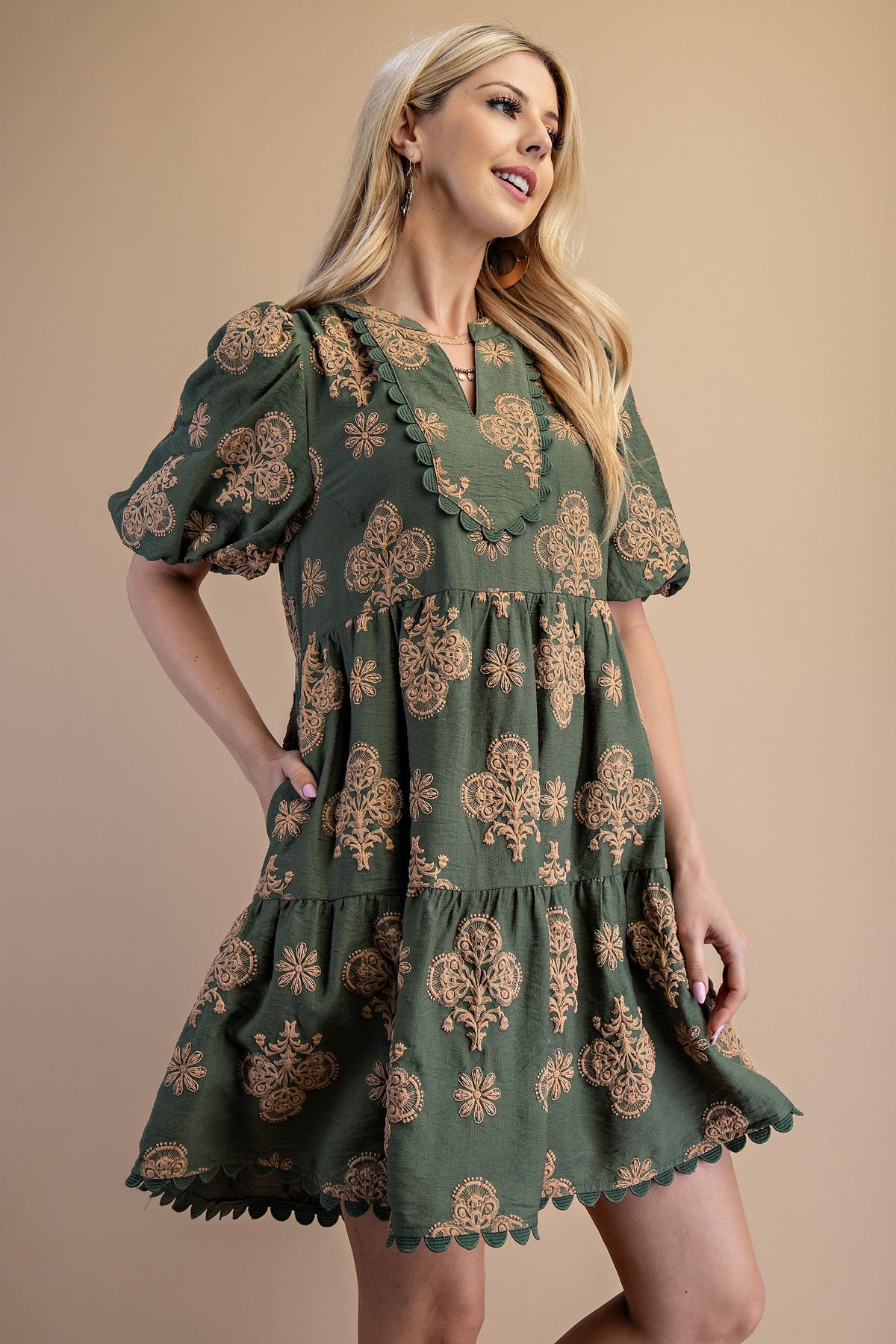 Mediterranean Breeze Tiered Dress-Cute-Trendy-Shop-Womens-Boutique-Clothing-Store