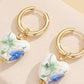 Ceramic Porcelain Gold Pearl Drop Earrings-Green-[option4]-[option5]-Cute-Trendy-Shop-Womens-Boutique-Clothing-Store