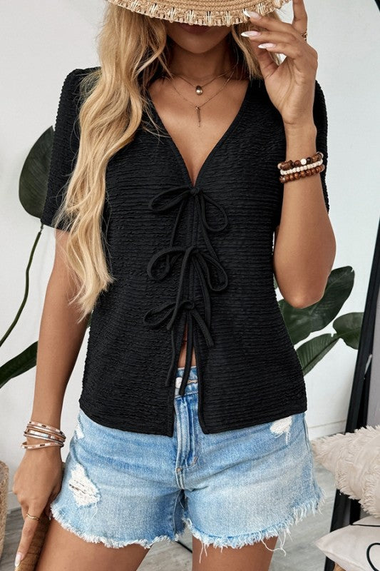 Take Me Out Black Lace Up Top-[option4]-[option5]-Cute-Trendy-Shop-Womens-Boutique-Clothing-Store