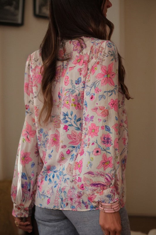 Let's Get Started Pink Floral Top-[option4]-[option5]-Cute-Trendy-Shop-Womens-Boutique-Clothing-Store