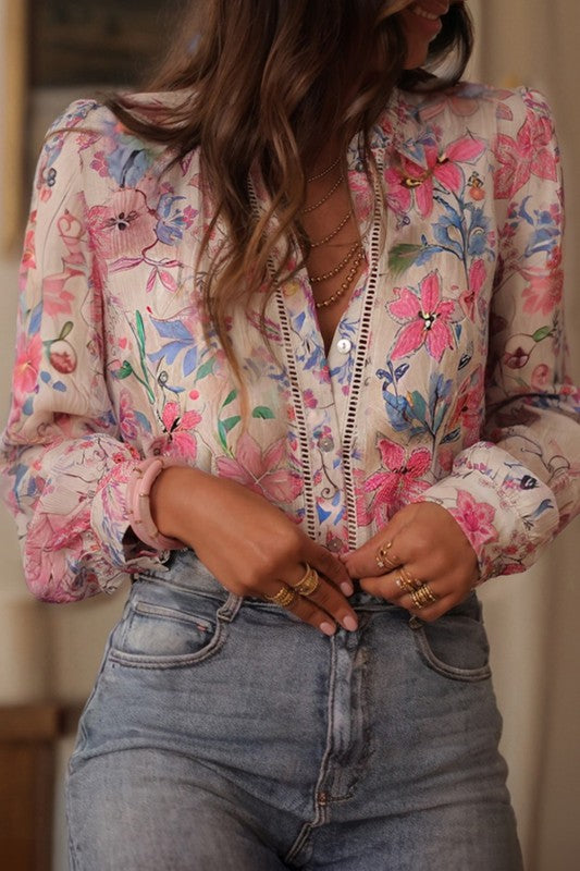 Let's Get Started Pink Floral Top-[option4]-[option5]-Cute-Trendy-Shop-Womens-Boutique-Clothing-Store