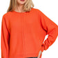 Call Me Cozy Casual Sweater Top-Orange-SMALL-Cute-Trendy-Shop-Womens-Boutique-Clothing-Store