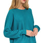 Call Me Cozy Casual Sweater Top-Blue Teal-SMALL-Cute-Trendy-Shop-Womens-Boutique-Clothing-Store