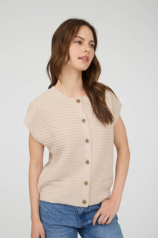 This Is The Day Button Cardigan Vest-[option4]-[option5]-Cute-Trendy-Shop-Womens-Boutique-Clothing-Store