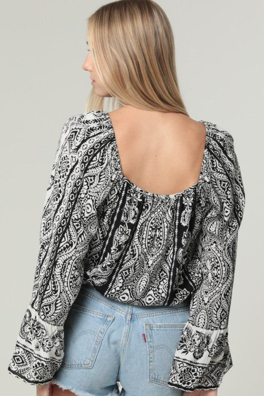 Here I Come Black Tie Waist Top-[option4]-[option5]-Cute-Trendy-Shop-Womens-Boutique-Clothing-Store