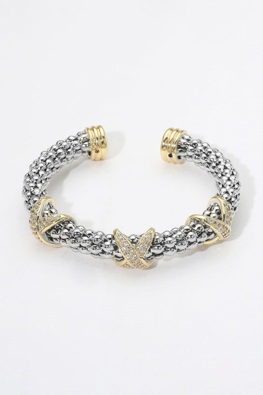 My Friend Crisscross Cuff Bracelet-[option4]-[option5]-Cute-Trendy-Shop-Womens-Boutique-Clothing-Store