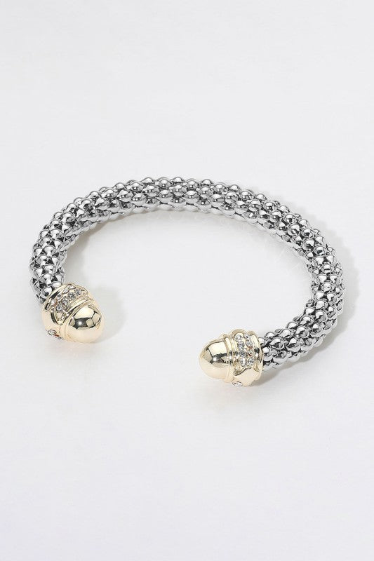 Treat Yourself Two Tone Cuff Bracelet-[option4]-[option5]-Cute-Trendy-Shop-Womens-Boutique-Clothing-Store