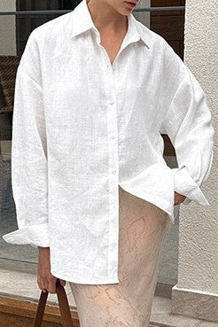 This Solves It White Button Down Shirt-[option4]-[option5]-Cute-Trendy-Shop-Womens-Boutique-Clothing-Store