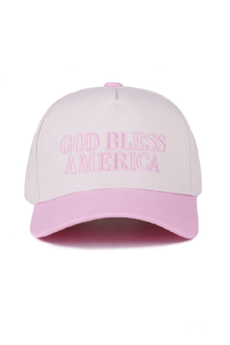 "God Bless America" Cap-Lt. Pink-[option4]-[option5]-Cute-Trendy-Shop-Womens-Boutique-Clothing-Store