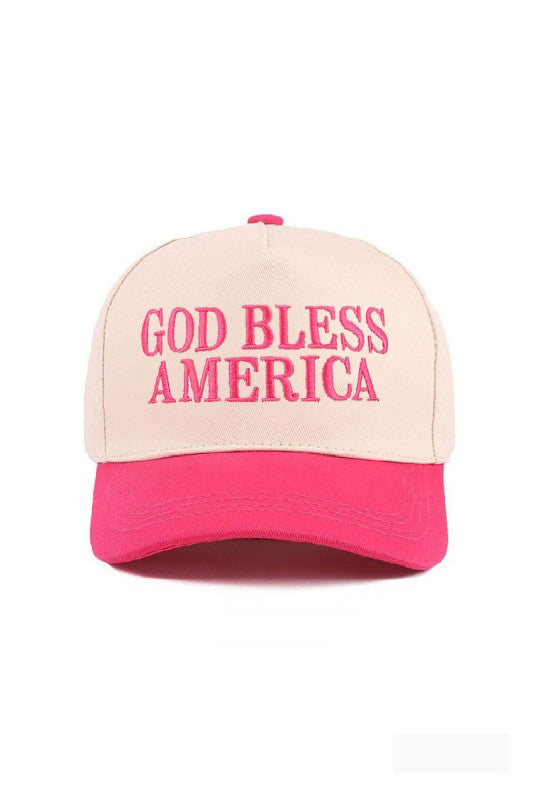 "God Bless America" Cap-Fuchsia-[option4]-[option5]-Cute-Trendy-Shop-Womens-Boutique-Clothing-Store