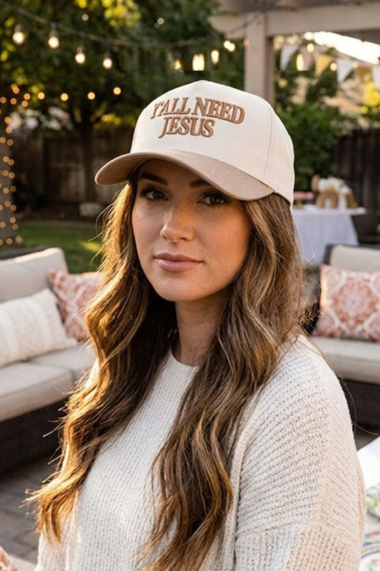 "Y'all Need Jesus" Canvas Baseball Cap