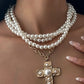 Charm of the Coast Pearl & Cross Necklace-[option4]-[option5]-Cute-Trendy-Shop-Womens-Boutique-Clothing-Store