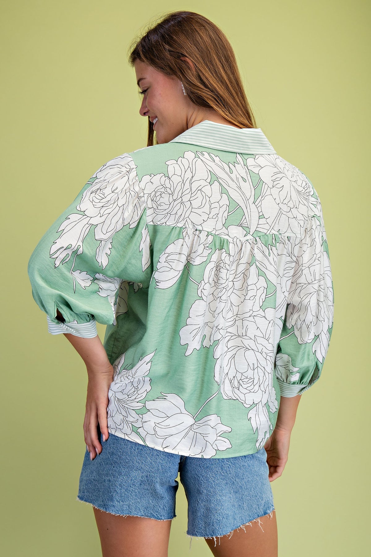 Willow & Vine Pattern Mix Blouse-Cute-Trendy-Shop-Womens-Boutique-Clothing-Store
