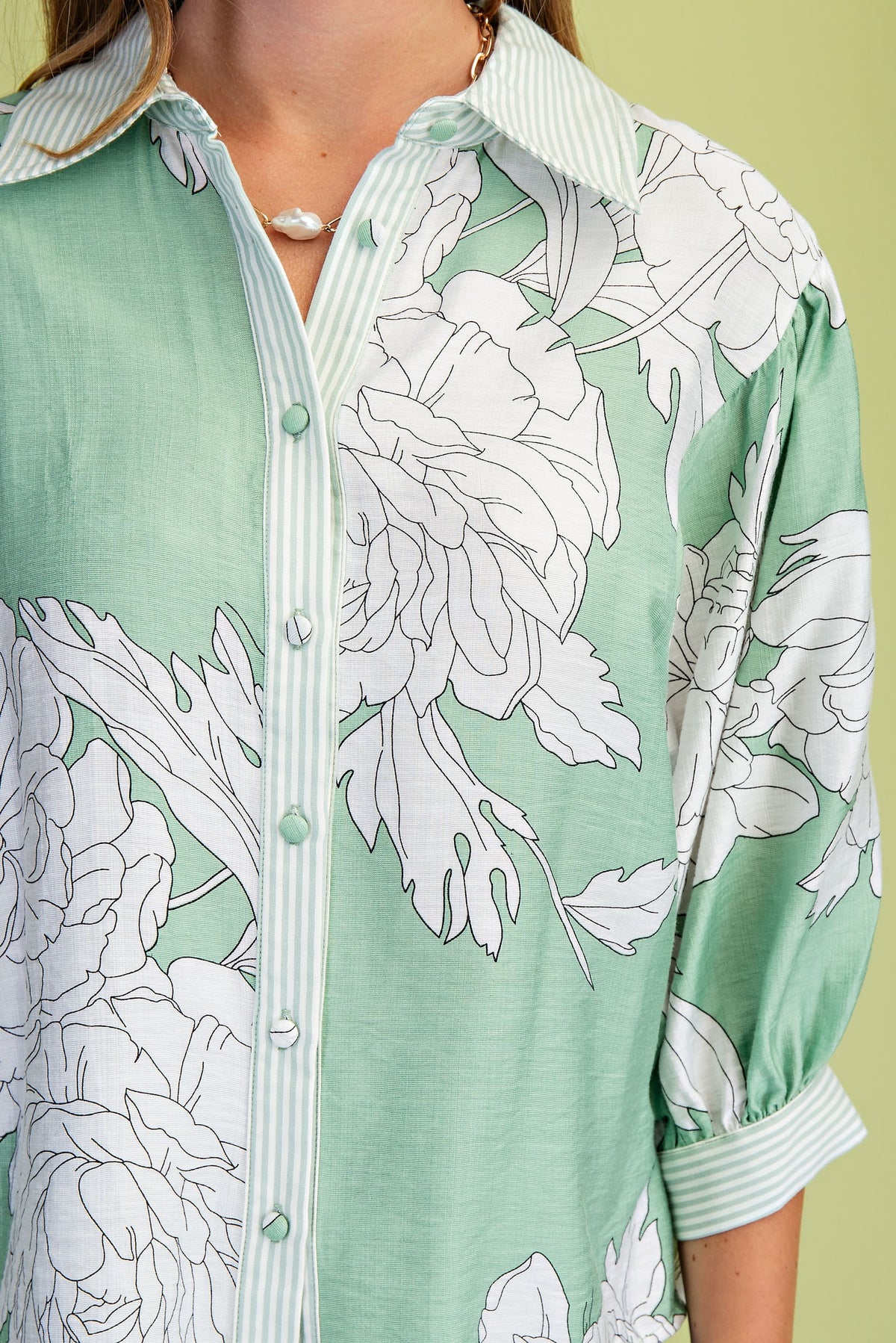 Willow & Vine Pattern Mix Blouse-Cute-Trendy-Shop-Womens-Boutique-Clothing-Store