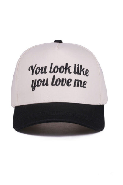 "You Look Like You Love Me" Cap-Black-Cute-Trendy-Shop-Womens-Boutique-Clothing-Store