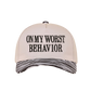 "On my worst behavior" Cap-Zebra-[option4]-[option5]-Cute-Trendy-Shop-Womens-Boutique-Clothing-Store