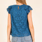 Sweet Romance Floral Lace Flutter Sleeve Top-[option4]-[option5]-Cute-Trendy-Shop-Womens-Boutique-Clothing-Store
