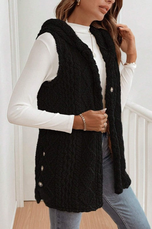 Sunday Soft Hooded Cardigan Vest-Black-SMALL-[option4]-[option5]-Cute-Trendy-Shop-Womens-Boutique-Clothing-Store