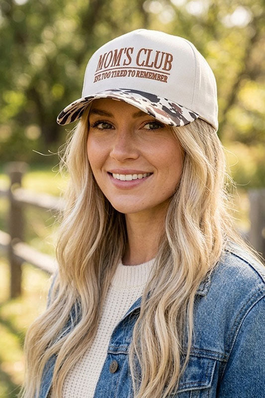 "Mom's Club" Ball Cap-[option4]-[option5]-Cute-Trendy-Shop-Womens-Boutique-Clothing-Store