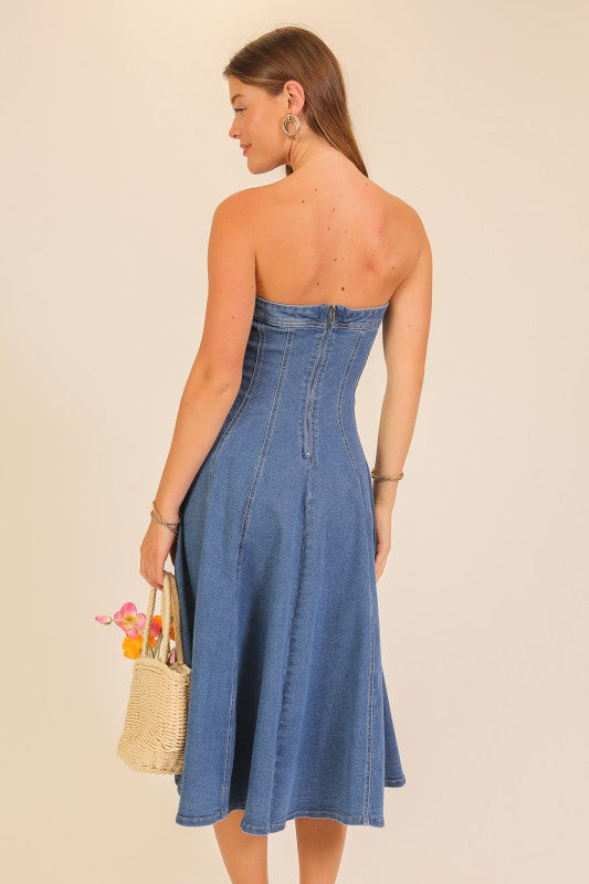 Stay Out Late Strapless Denim Dress-[option4]-[option5]-Cute-Trendy-Shop-Womens-Boutique-Clothing-Store