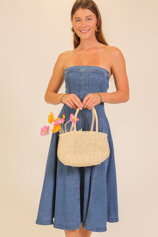 Stay Out Late Strapless Denim Dress-[option4]-[option5]-Cute-Trendy-Shop-Womens-Boutique-Clothing-Store