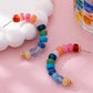 Candy Spectrum Beaded Hoop Earrings