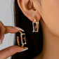 Chic Tortoise Pave Hoop Earrings