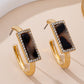 Chic Tortoise Pave Hoop Earrings