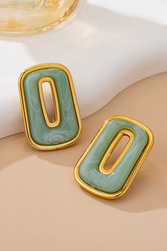 Movie Night Rectangle Earrings