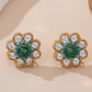 Just In Time Turquoise Flower Earrings