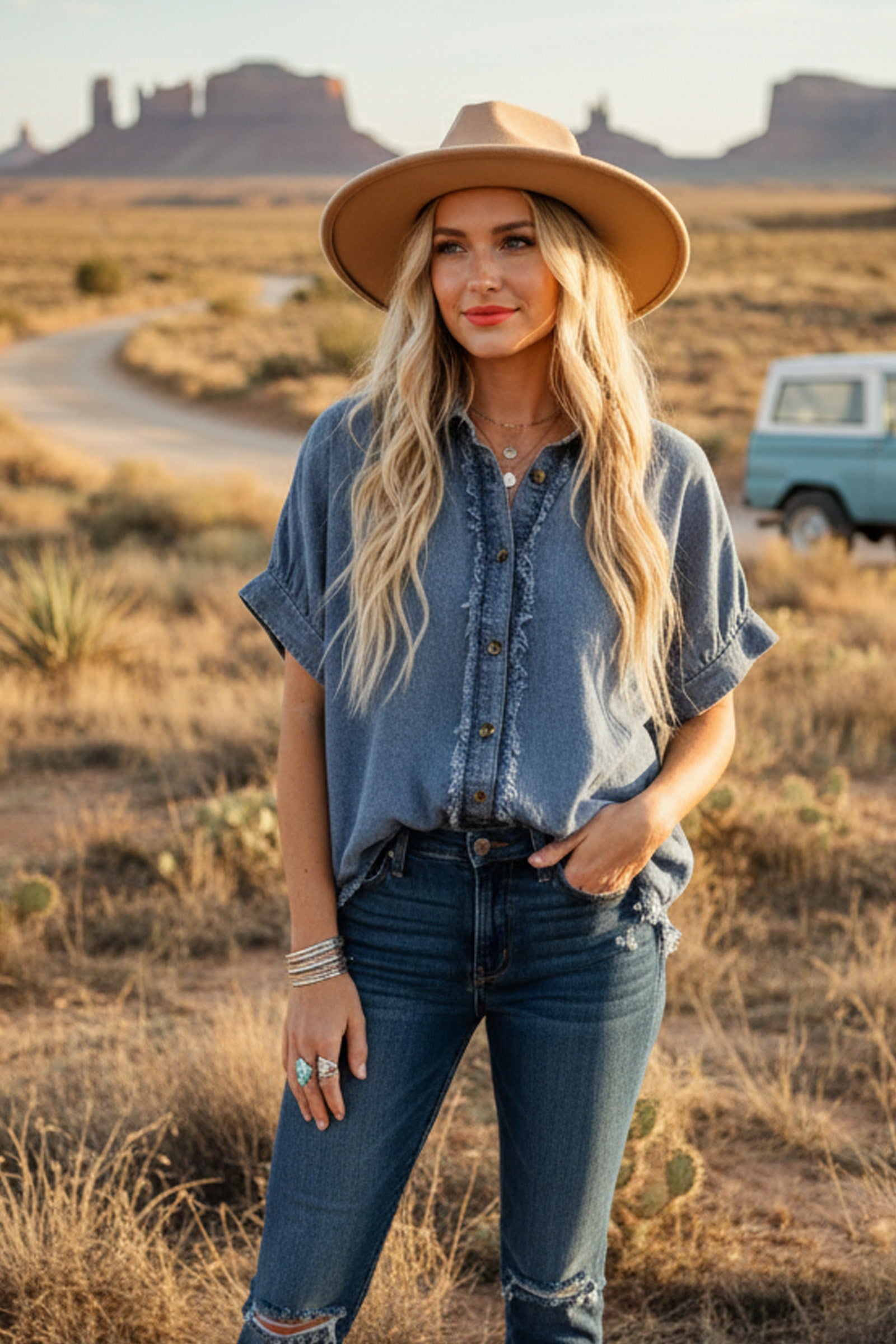 Rodeo Days Denim Top-[option4]-[option5]-Cute-Trendy-Shop-Womens-Boutique-Clothing-Store