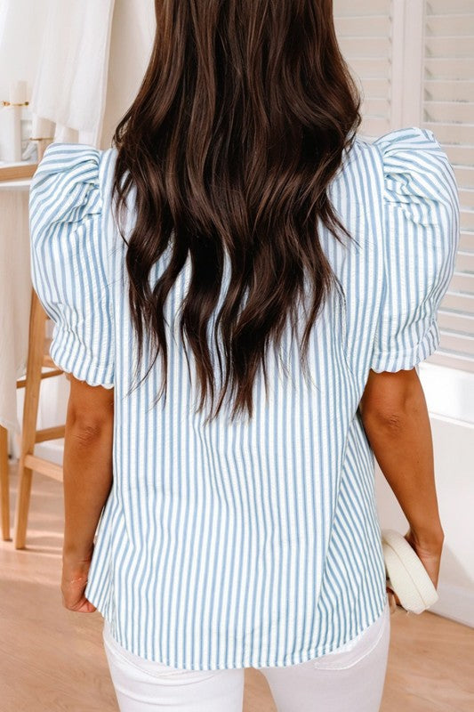 Magical Moments Stripe Top With Leopard Trim-[option4]-[option5]-Cute-Trendy-Shop-Womens-Boutique-Clothing-Store