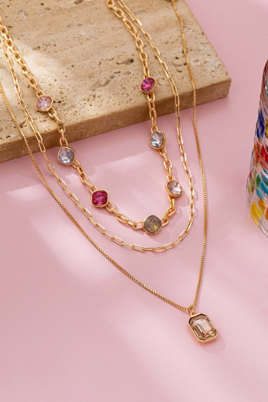 Statement Piece Triple Strand Necklace
