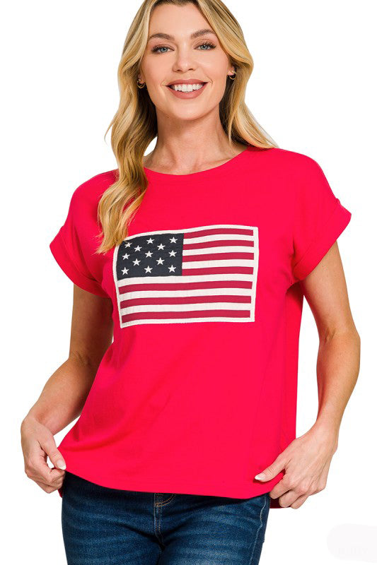 Proud of America T-Shirt-Red-SMALL-[option4]-[option5]-Cute-Trendy-Shop-Womens-Boutique-Clothing-Store