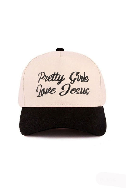 "Pretty Girls Love Jesus" Cap-Black-[option4]-[option5]-Cute-Trendy-Shop-Womens-Boutique-Clothing-Store