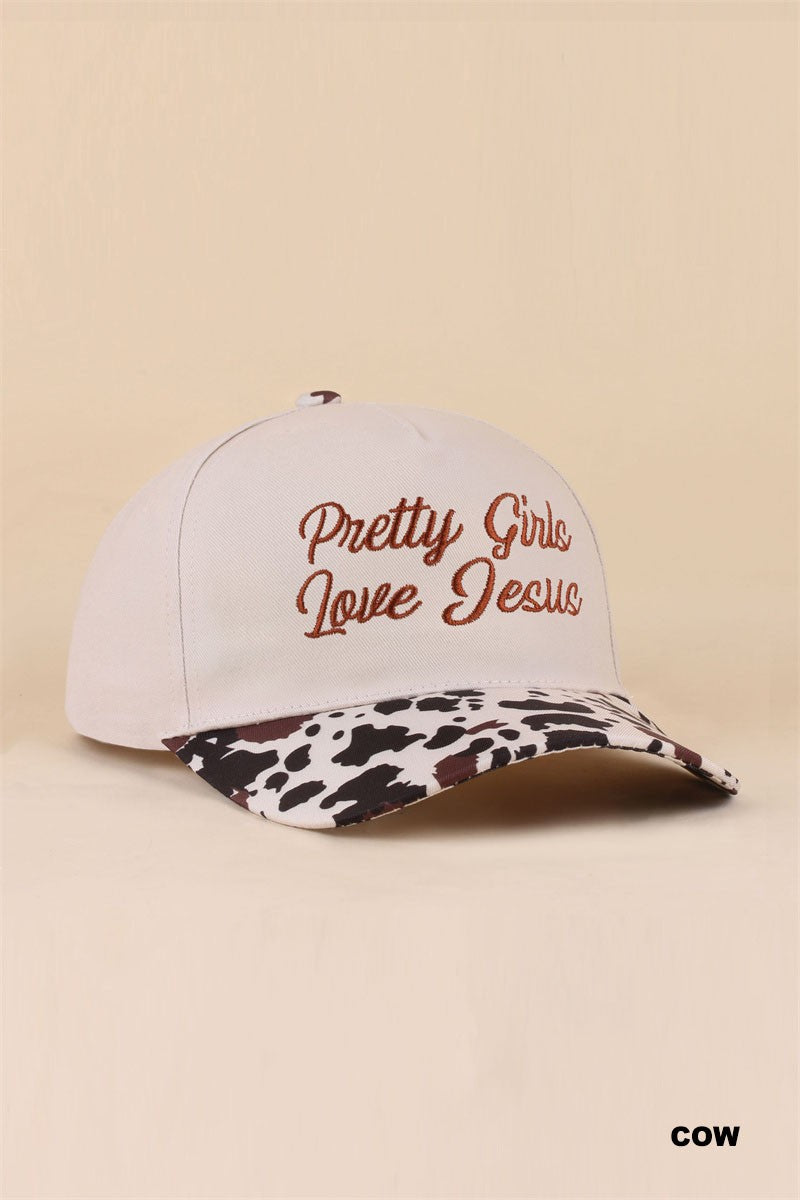"Pretty Girls Love Jesus" Cap-Cow-Cute-Trendy-Shop-Womens-Boutique-Clothing-Store