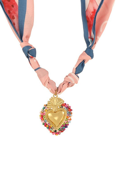 Heart On Your Sleeve Scarf Necklace