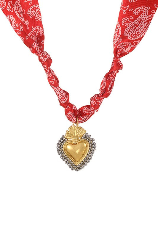 Heart On Your Sleeve Scarf Necklace