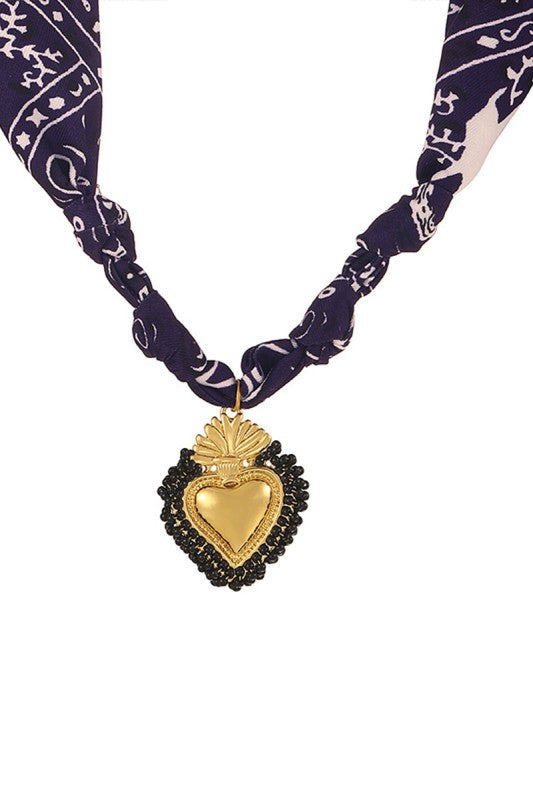 Heart On Your Sleeve Scarf Necklace