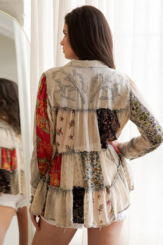 Soiree Time Patchwork Top-[option4]-[option5]-Cute-Trendy-Shop-Womens-Boutique-Clothing-Store