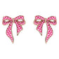 OMG Cute! Bow Gingham Earrings-Fuchsia-[option4]-[option5]-Cute-Trendy-Shop-Womens-Boutique-Clothing-Store