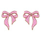 OMG Cute! Bow Gingham Earrings-Pink-[option4]-[option5]-Cute-Trendy-Shop-Womens-Boutique-Clothing-Store
