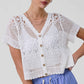 Whisper Lace Crochet V-Neck Blouse-[option4]-[option5]-Cute-Trendy-Shop-Womens-Boutique-Clothing-Store