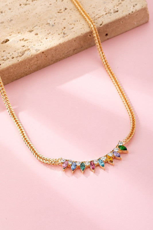 If Looks Could Kill Rainbow Necklace-Cute-Trendy-Shop-Womens-Boutique-Clothing-Store