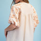 Casual Weekend Peach Embroidered Top-[option4]-[option5]-Cute-Trendy-Shop-Womens-Boutique-Clothing-Store
