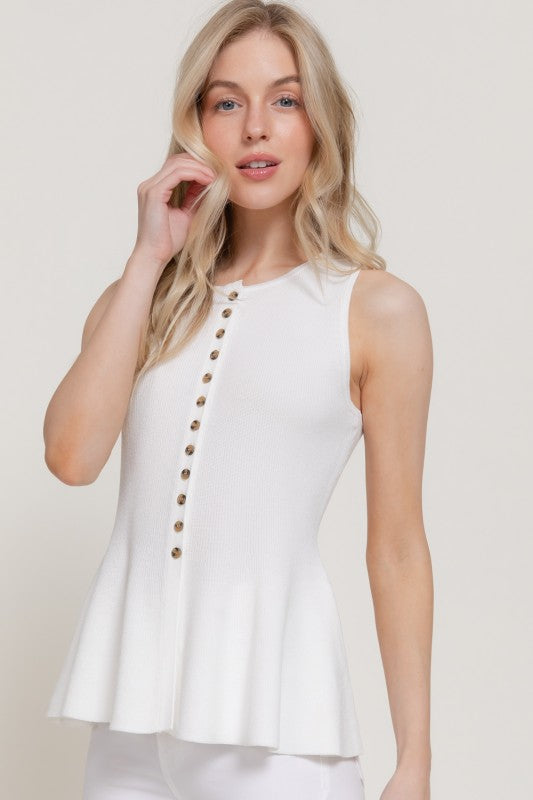 Let's Go Sleeveless Sweater Top-White-SMALL-[option4]-[option5]-Cute-Trendy-Shop-Womens-Boutique-Clothing-Store